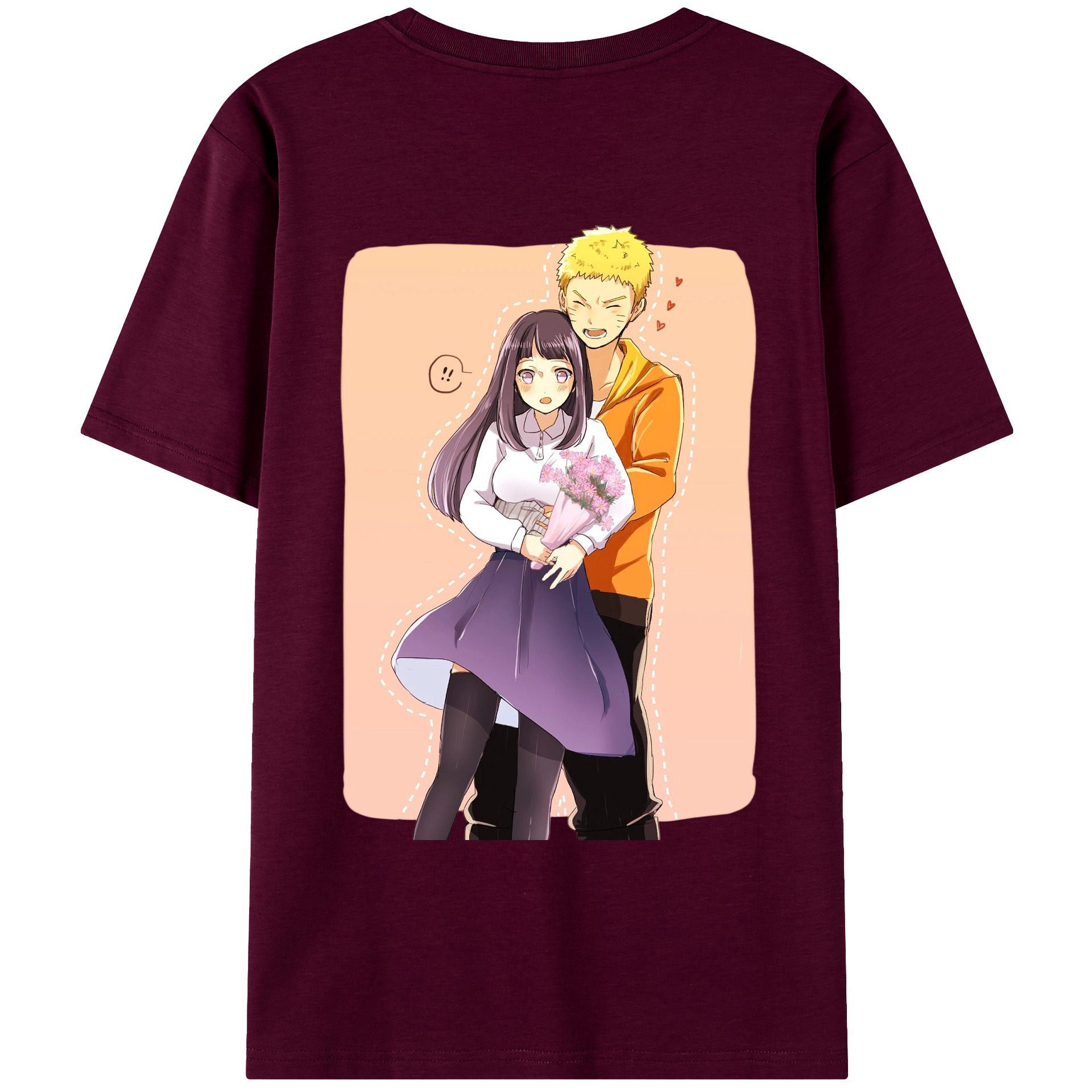 （画像用） NARUTO -ナルト- 日向ヒナタ Hyūga Hinata レディース半袖Tシャツ(バックプリント)
